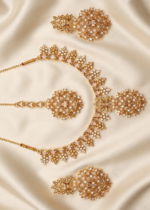 Champagne crystal earrings close up